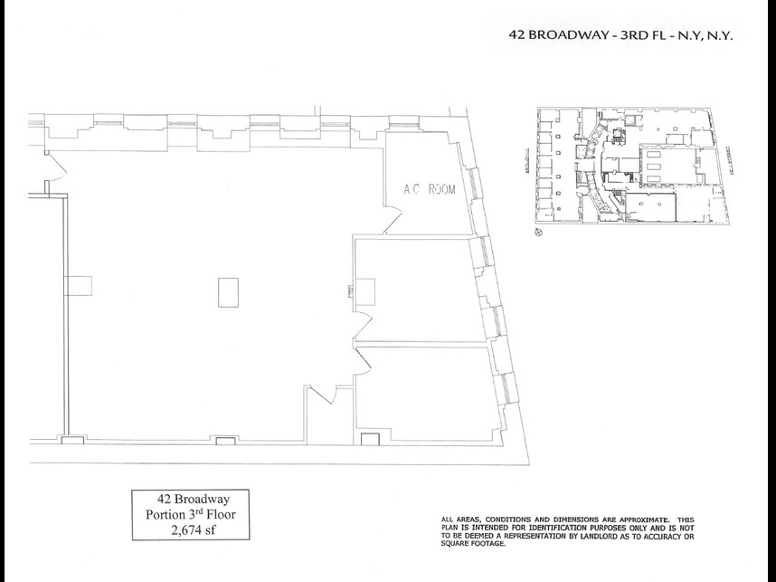 42 Broadway, New York, NY en alquiler Plano de la planta- Imagen 1 de 1