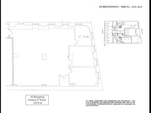 42 Broadway, New York, NY en alquiler Plano de la planta- Imagen 1 de 1