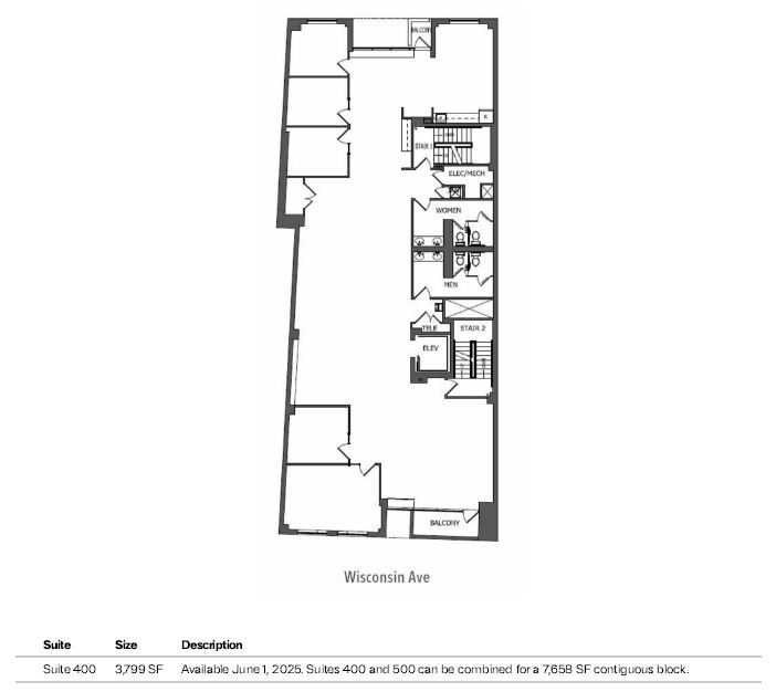 7514 Wisconsin Ave, Bethesda, MD en alquiler Plano de la planta- Imagen 1 de 1