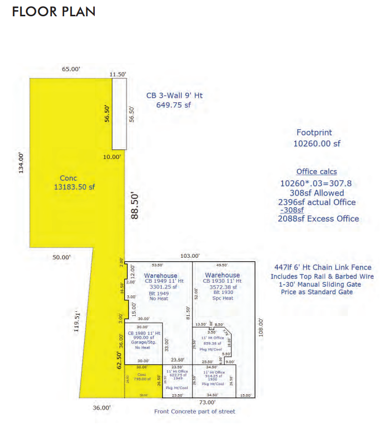 241 W Randall St, Coopersville, MI en venta Plano de la planta- Imagen 1 de 1