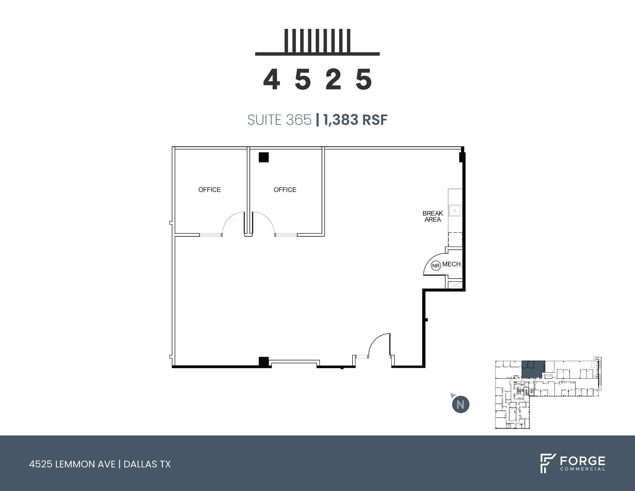 4525 Lemmon Ave, Dallas, TX en alquiler Plano de la planta- Imagen 1 de 4