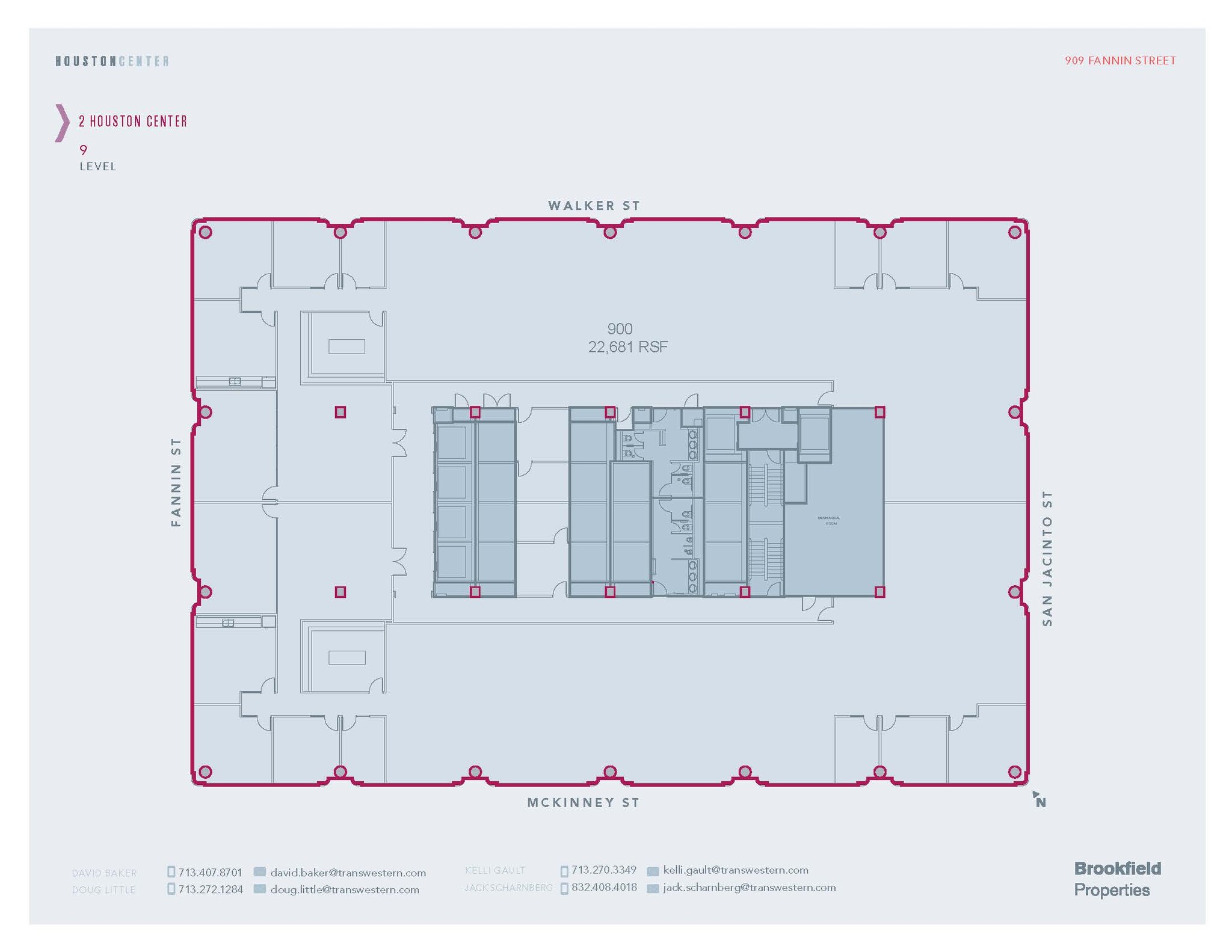 909 Fannin St, Houston, TX en alquiler Plano de la planta- Imagen 1 de 1