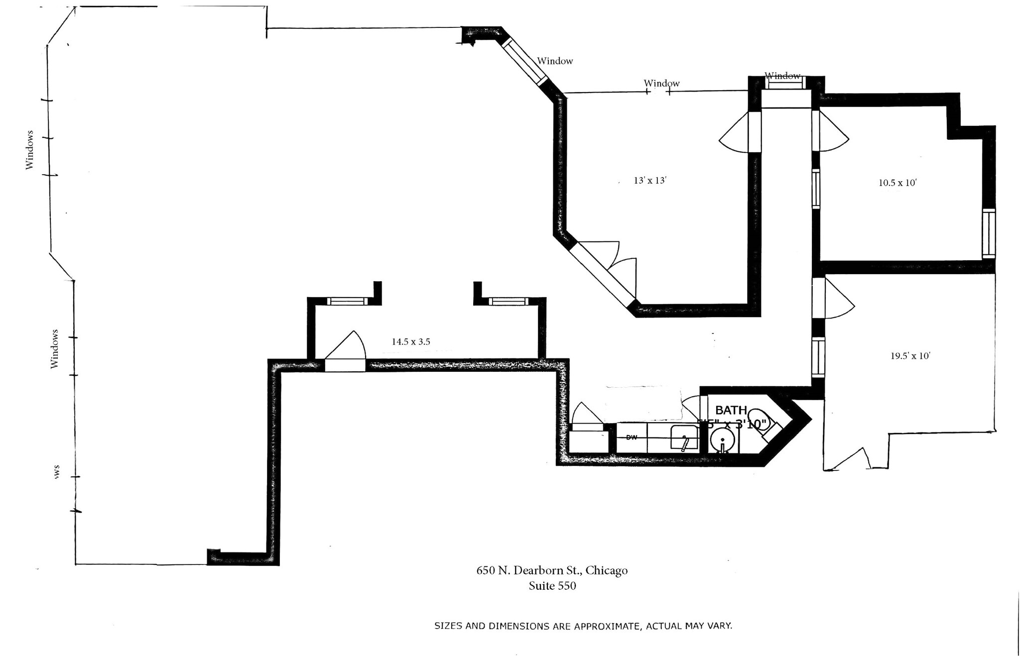 650 N Dearborn St, Chicago, IL en alquiler Plano de la planta- Imagen 1 de 2