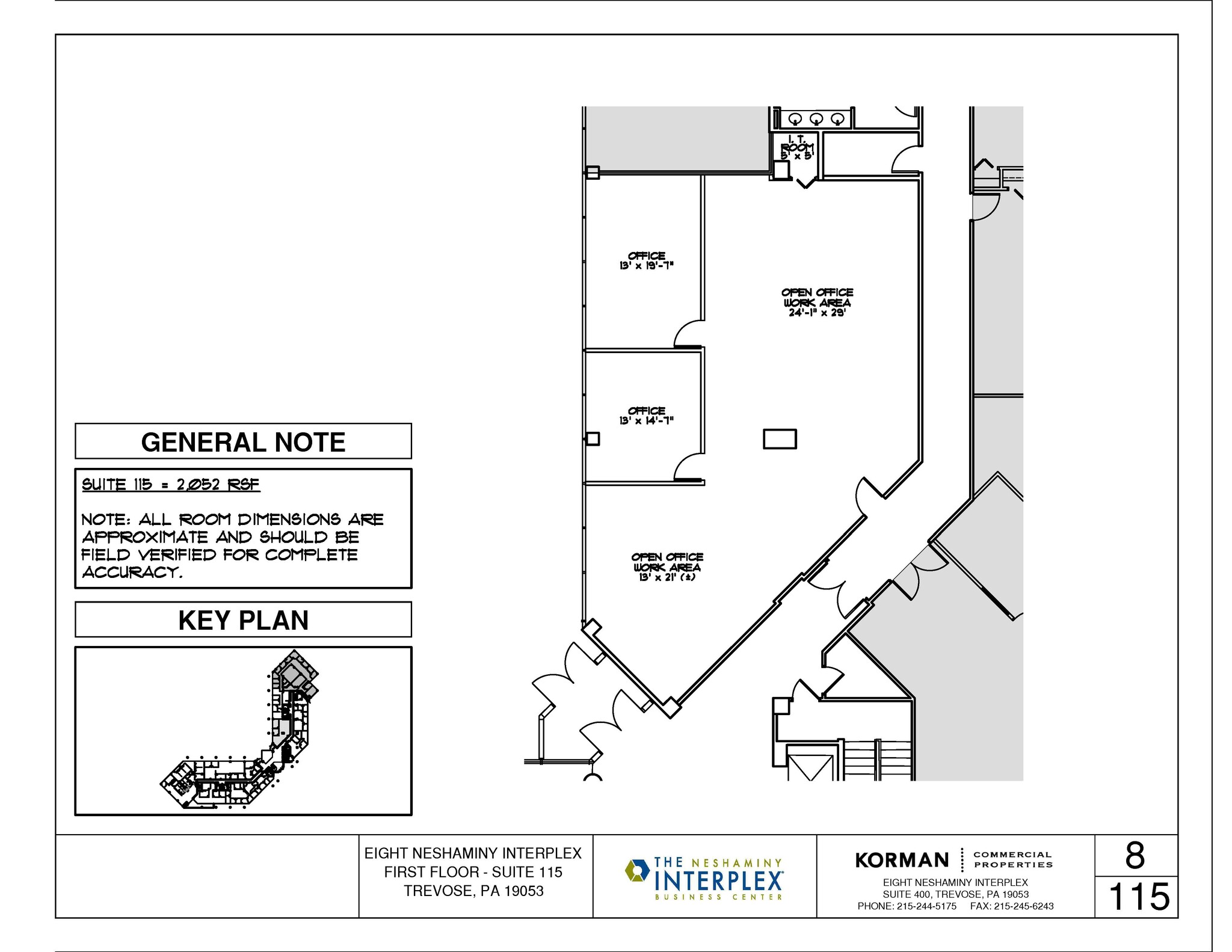 8 Neshaminy Interplex, Trevose, PA en alquiler Plano de la planta- Imagen 1 de 1