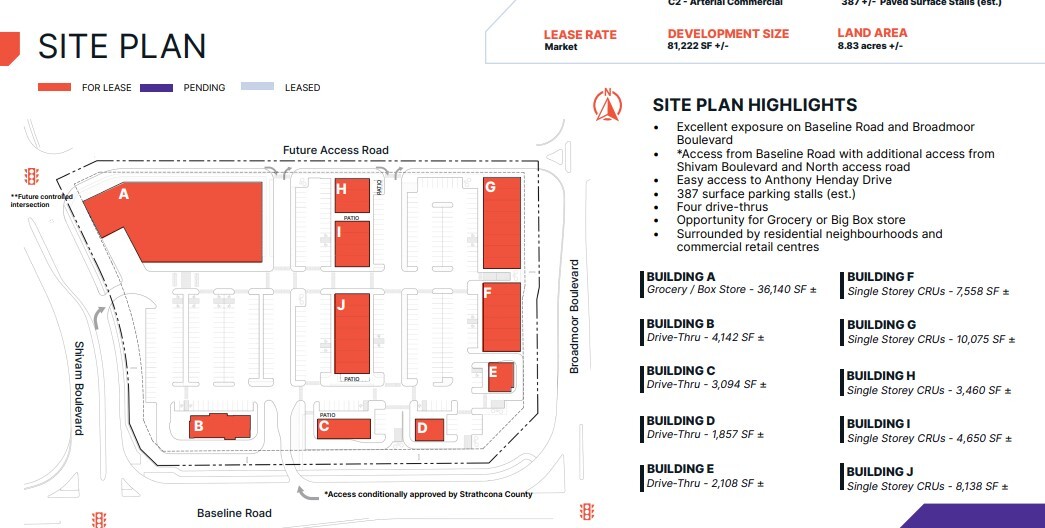 10501 Baseline Rd, Sherwood Park, AB en alquiler Plano de la planta- Imagen 1 de 1