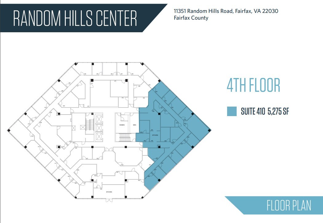 11351 Random Hills Rd, Fairfax, VA 22030 - Unidad 410 -  - Plano de la planta - Image 1 of 1