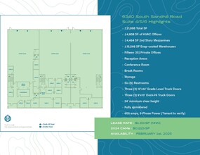 6320 S Sandhill Rd, Las Vegas, NV en alquiler Plano de la planta- Imagen 2 de 2