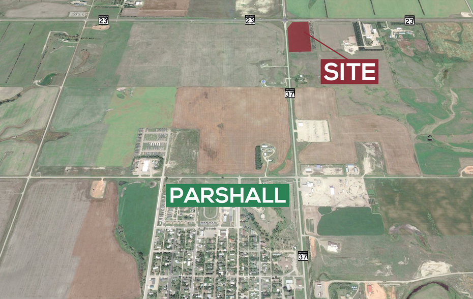 ND Highway 37 & ND Highway 23, Parshall, ND en venta - Vista aérea - Imagen 2 de 3