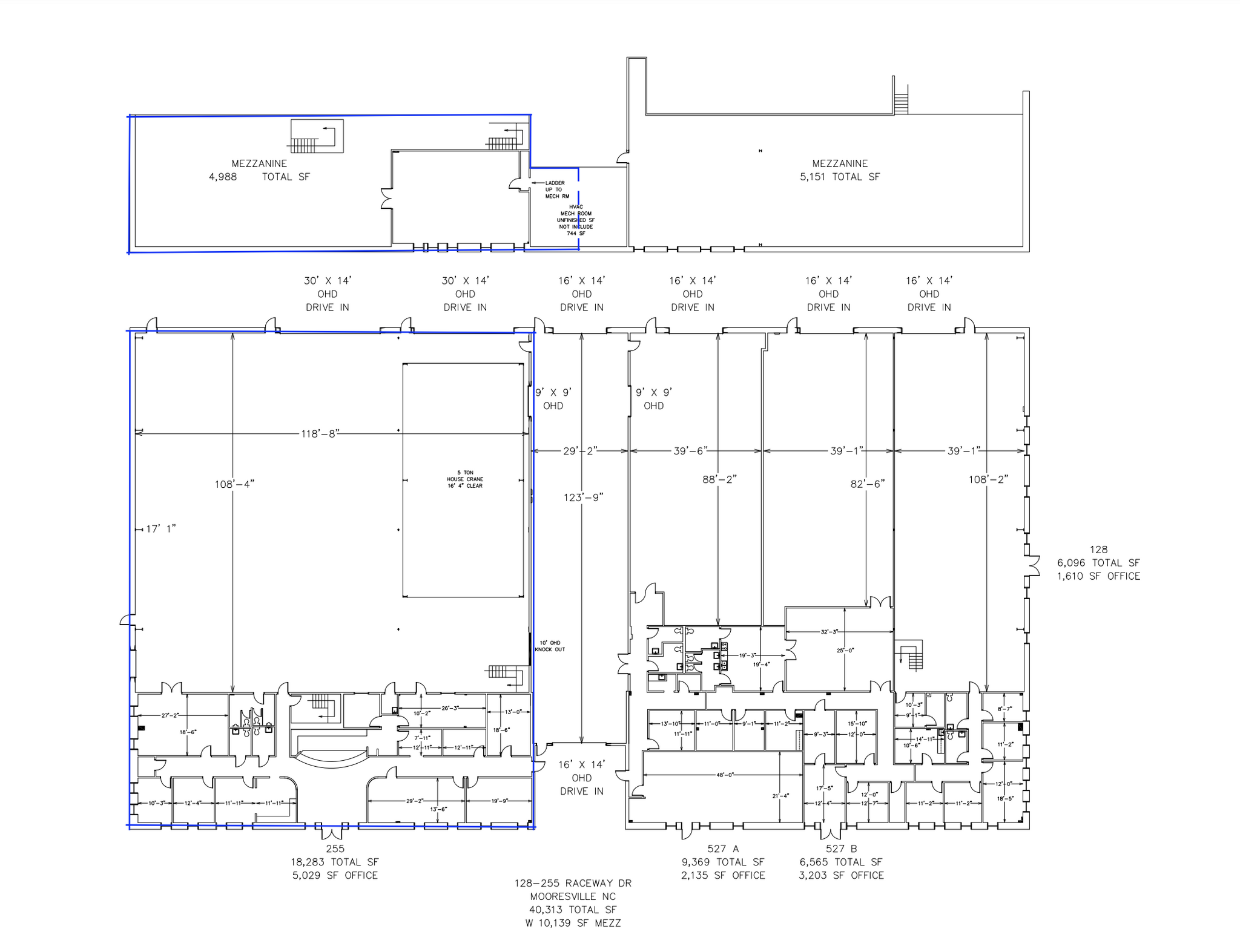 255 Raceway Dr, Mooresville, NC en alquiler Plano de la planta- Imagen 1 de 9