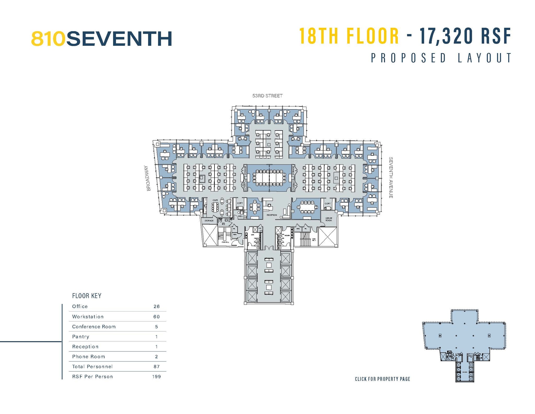 810 Seventh Ave, New York, NY en alquiler Plano de la planta- Imagen 1 de 1