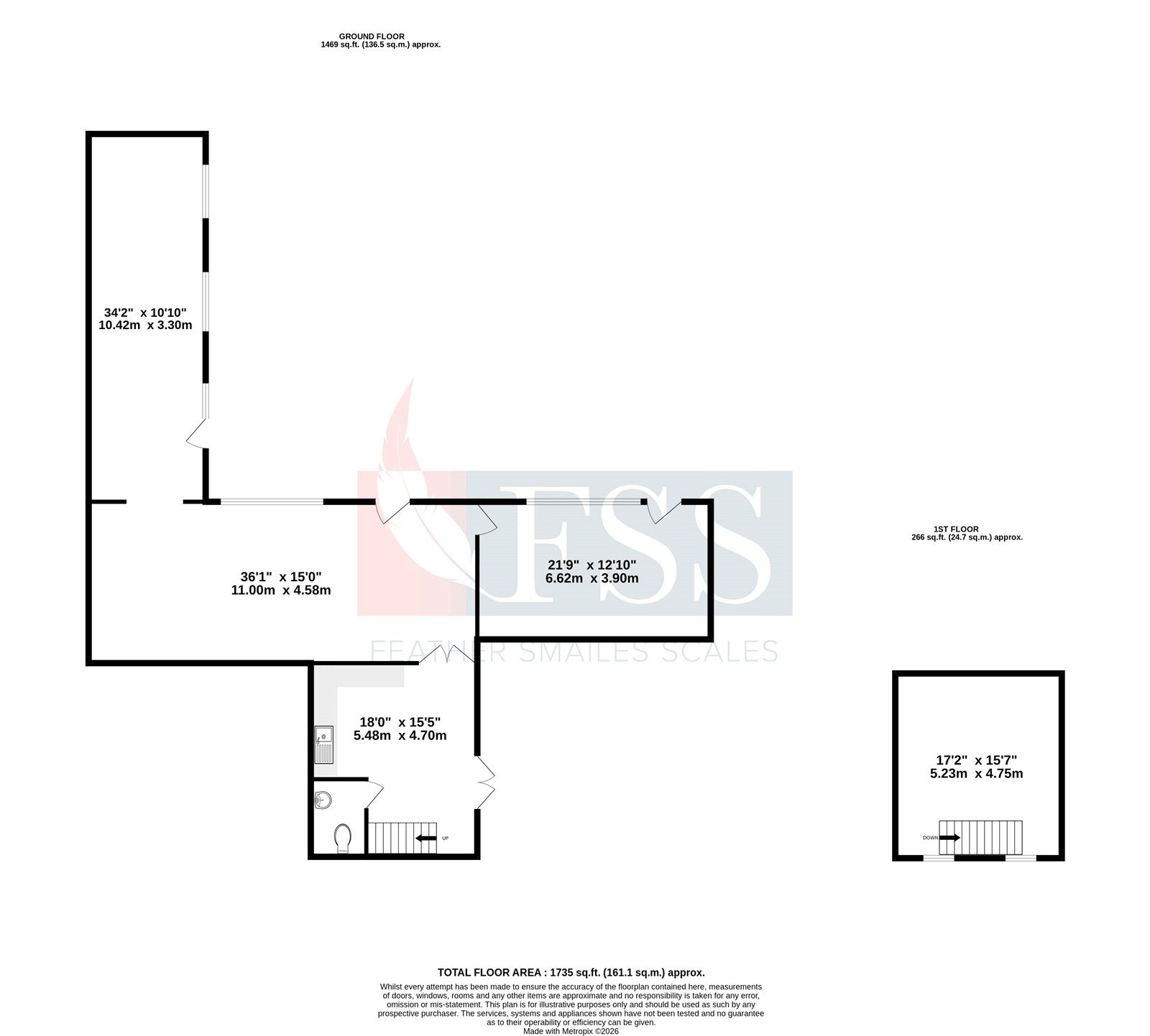 Common Head Lane, Ripon en venta Plano de la planta- Imagen 1 de 7