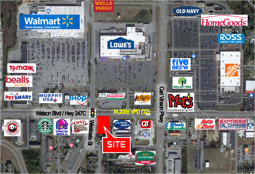 2711 Watson Blvd, Warner Robins, GA en venta - Foto del edificio - Imagen 2 de 6