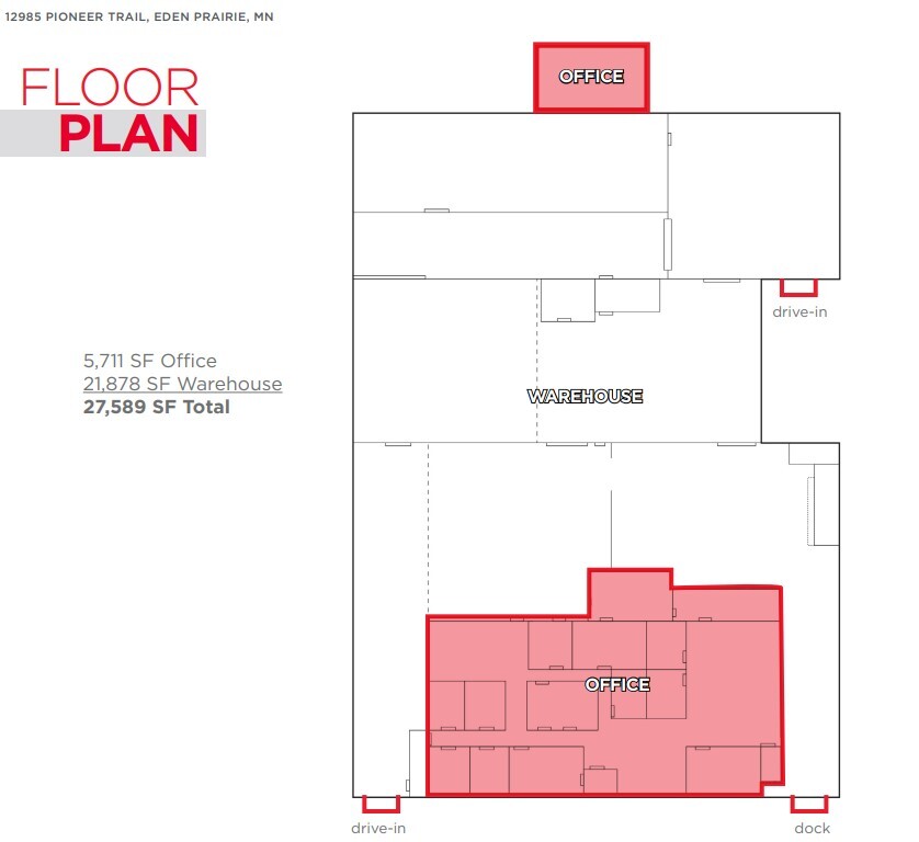 12985 Pioneer Trl, Eden Prairie, MN en alquiler Plano de la planta- Imagen 1 de 1