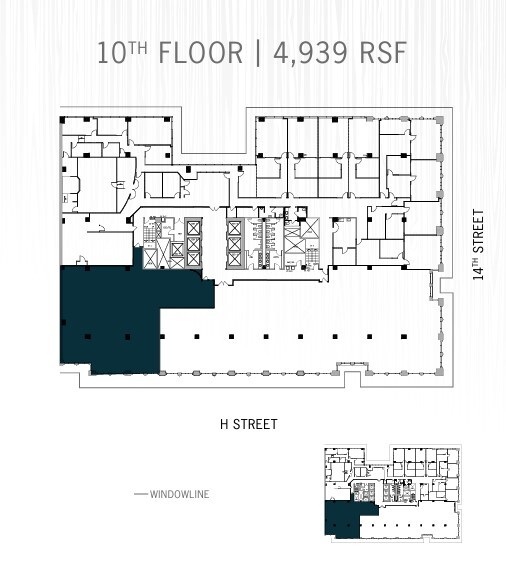 1401 H St NW, Washington, DC en alquiler Plano de la planta- Imagen 1 de 1