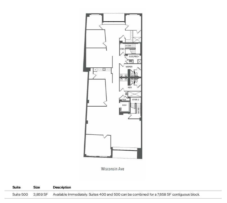 7514 Wisconsin Ave, Bethesda, MD en alquiler Plano de la planta- Imagen 1 de 1