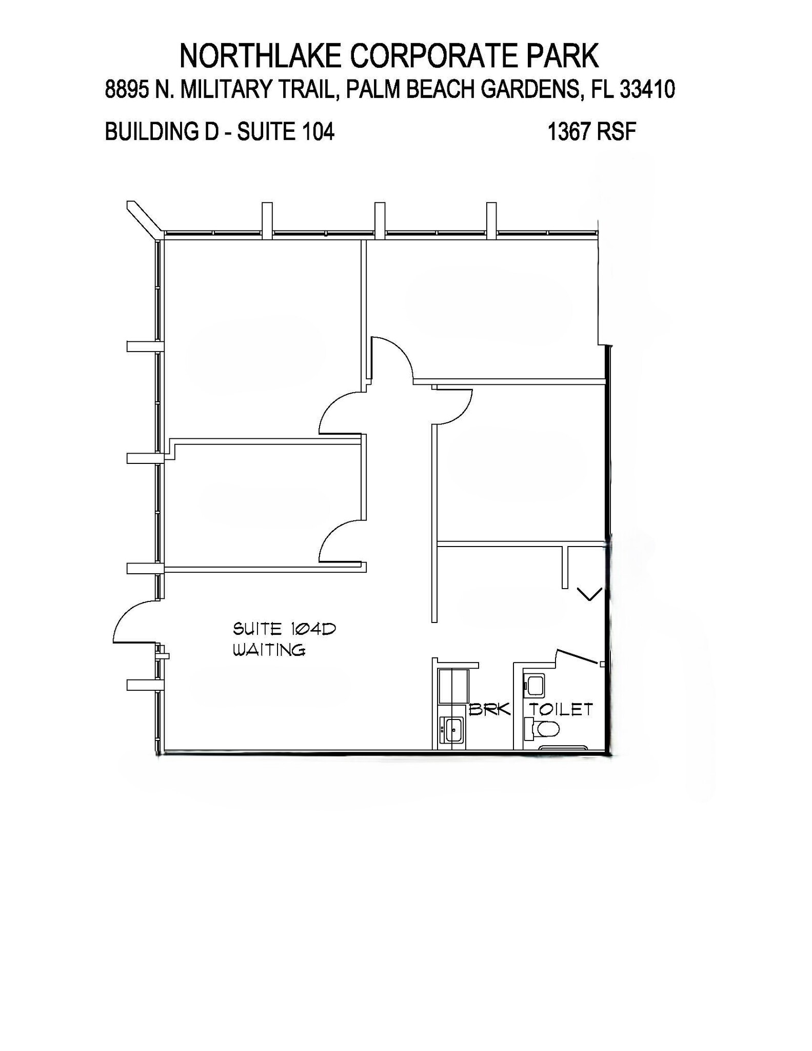 8895 N Military Trl, Palm Beach Gardens, FL en alquiler Plano de la planta- Imagen 1 de 1