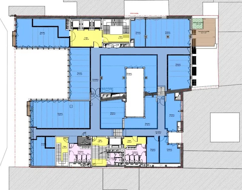 88-90 Rue Cardinet, Paris en alquiler Plano de la planta- Imagen 1 de 2