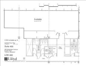 409 Washington Ave, Towson, MD en alquiler Plano de la planta- Imagen 1 de 1