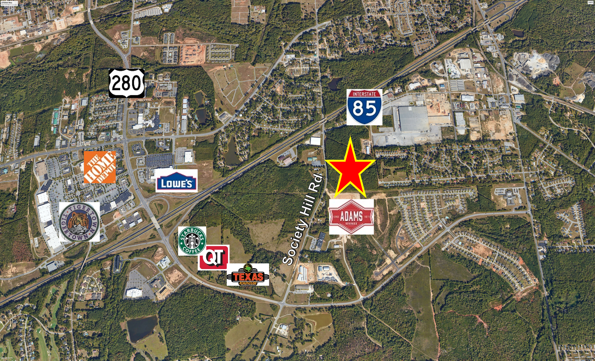 2701 Society Hill Rd, Opelika, AL en venta Vista aérea- Imagen 1 de 5