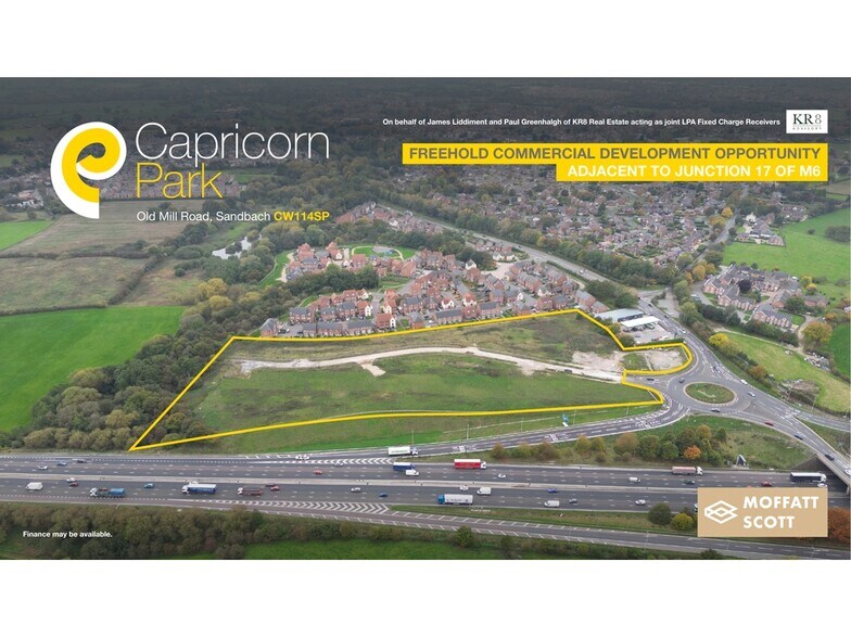 J17 M6 / Old Mill Road, Sandbach en venta - Vista aérea - Imagen 1 de 1