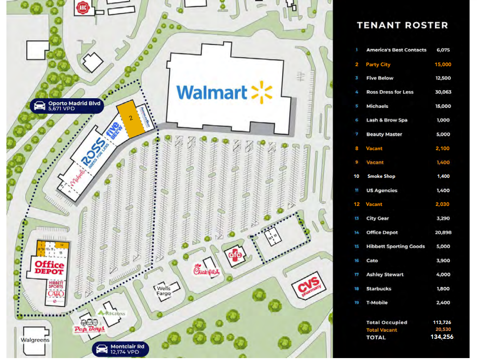 1632 Montclair Rd, Birmingham, AL en alquiler Plano del sitio- Imagen 1 de 1