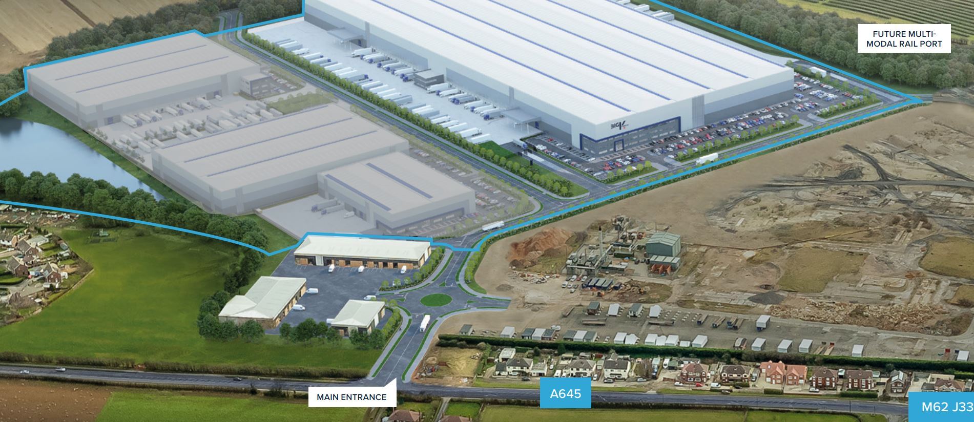 Weeland Rd, Knottingley en alquiler Vista aérea- Imagen 1 de 2