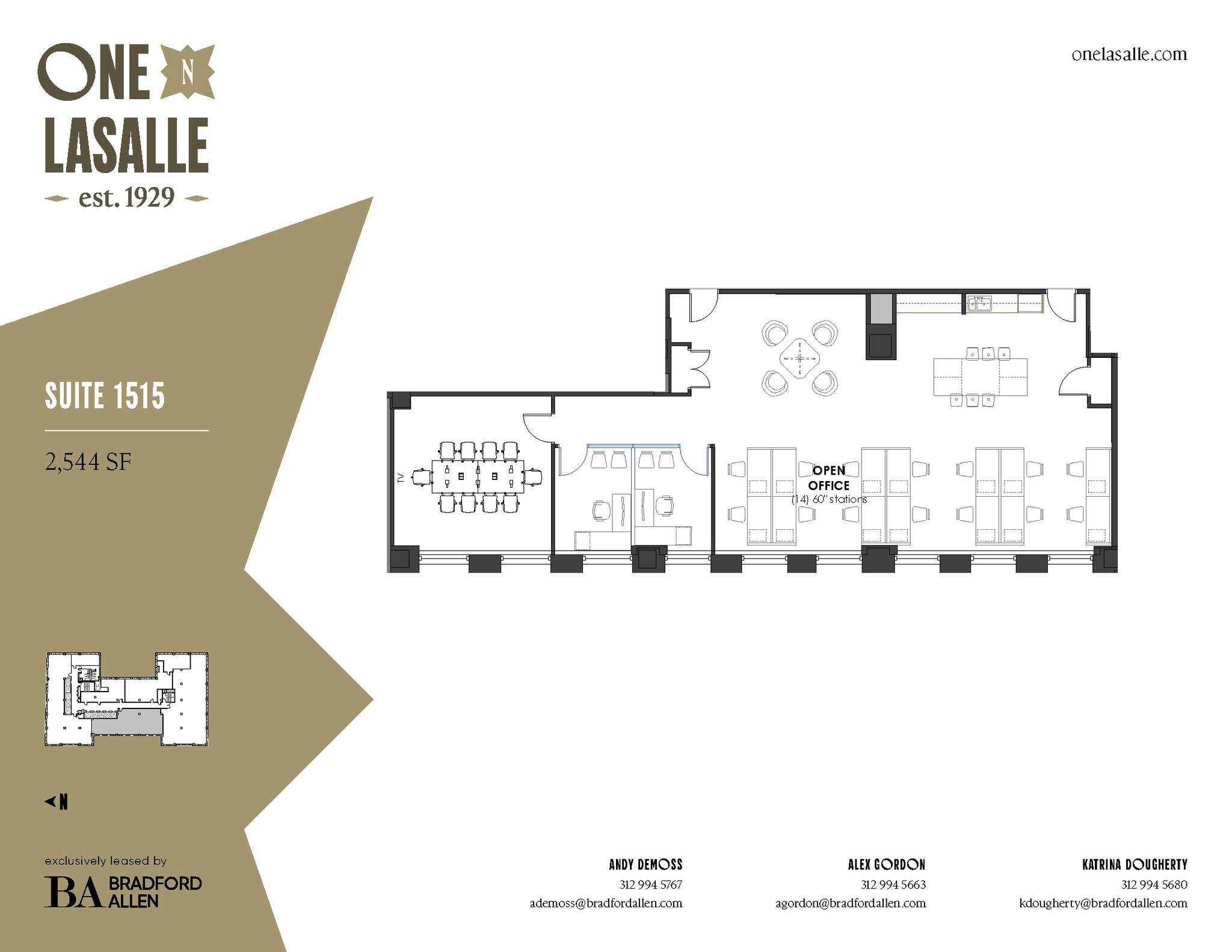 1 N La Salle St, Chicago, IL en alquiler Plano de la planta- Imagen 1 de 5