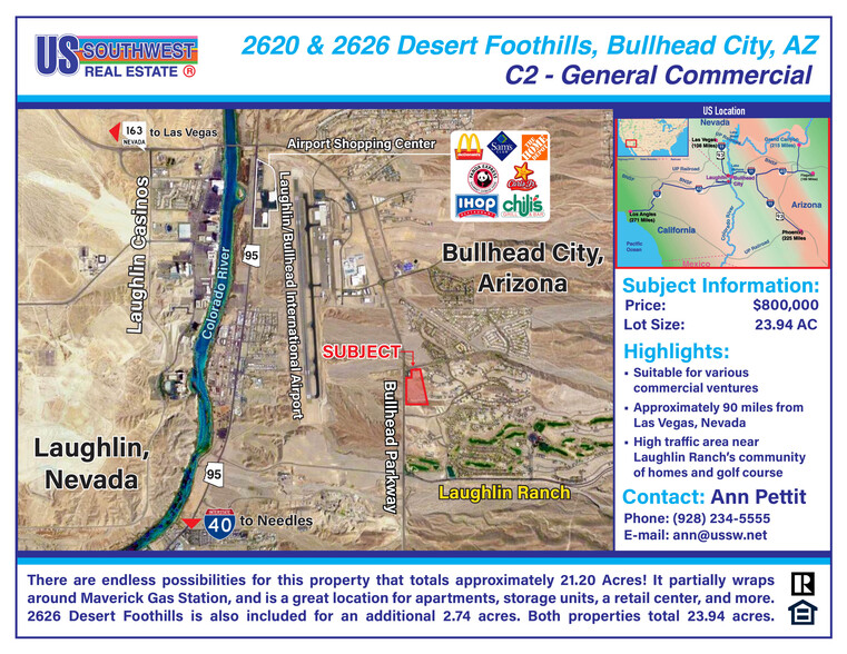 2620 Desert Foothills Blvd, Bullhead City, AZ en venta - Foto del edificio - Imagen 2 de 2