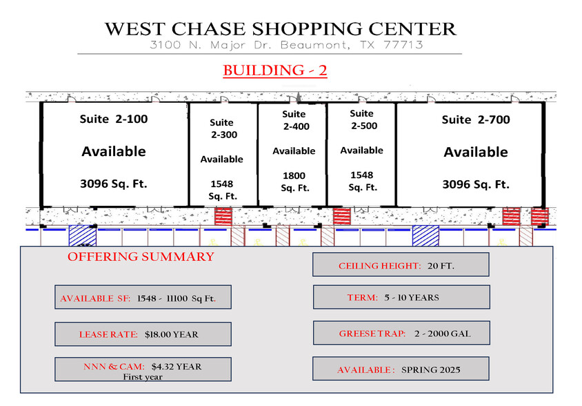 3100 N. Major Drive, Beaumont, TX en alquiler - Plano de la planta - Imagen 3 de 4