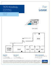 7670 Woodway Dr, Houston, TX en alquiler Plano de la planta- Imagen 1 de 1