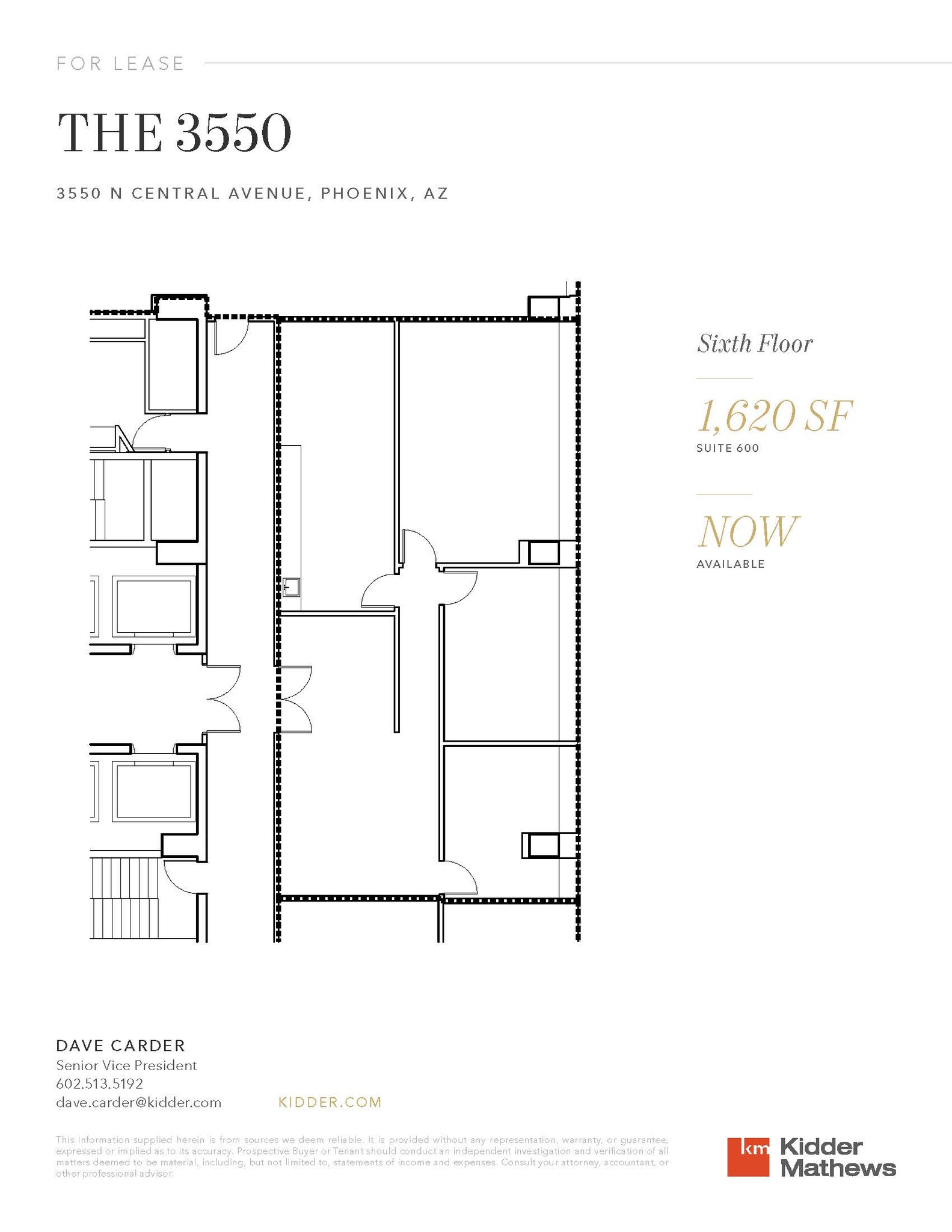 3550 N Central Ave, Phoenix, AZ en alquiler Plano de la planta- Imagen 1 de 1