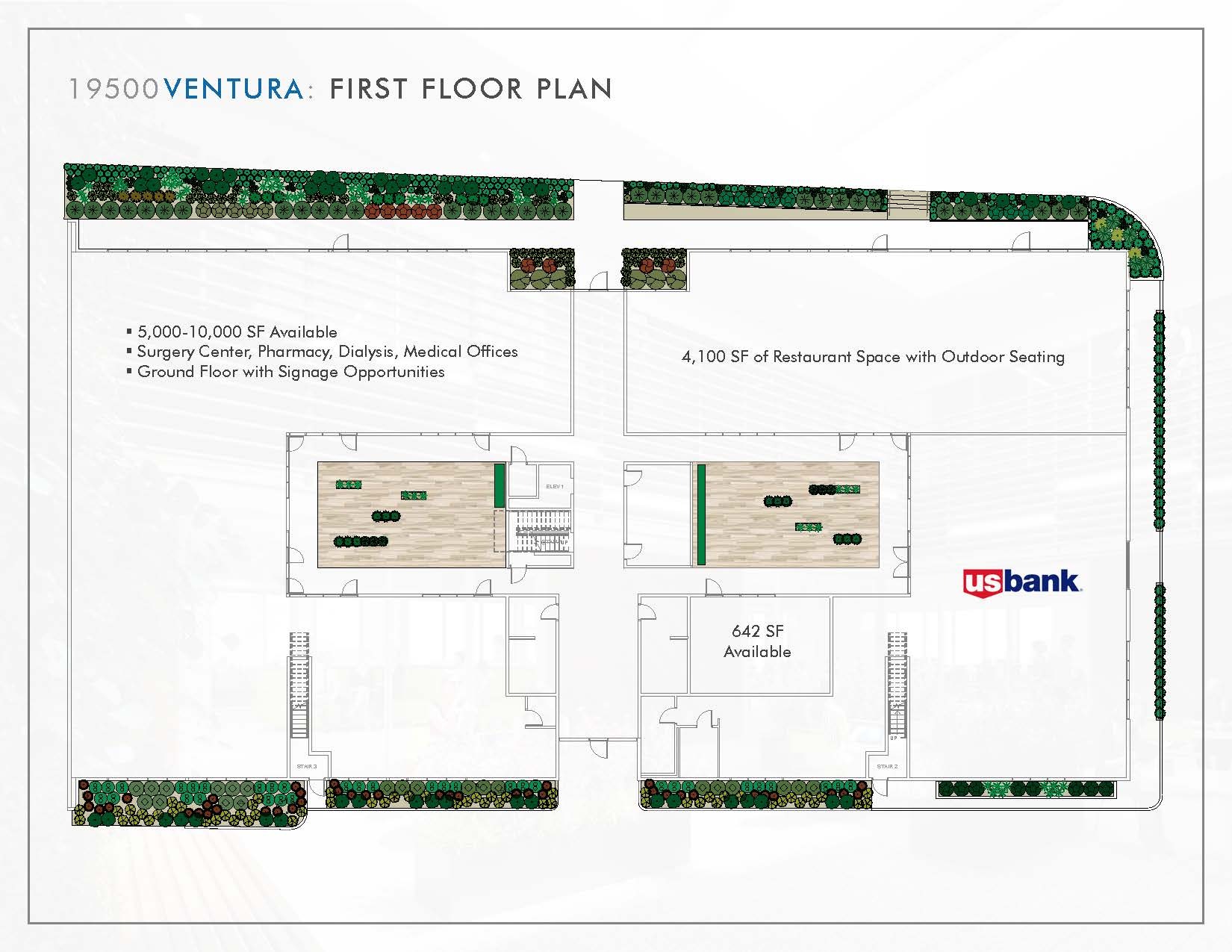 19500-19510 Ventura Blvd, Tarzana, CA en venta Plano de la planta- Imagen 1 de 1