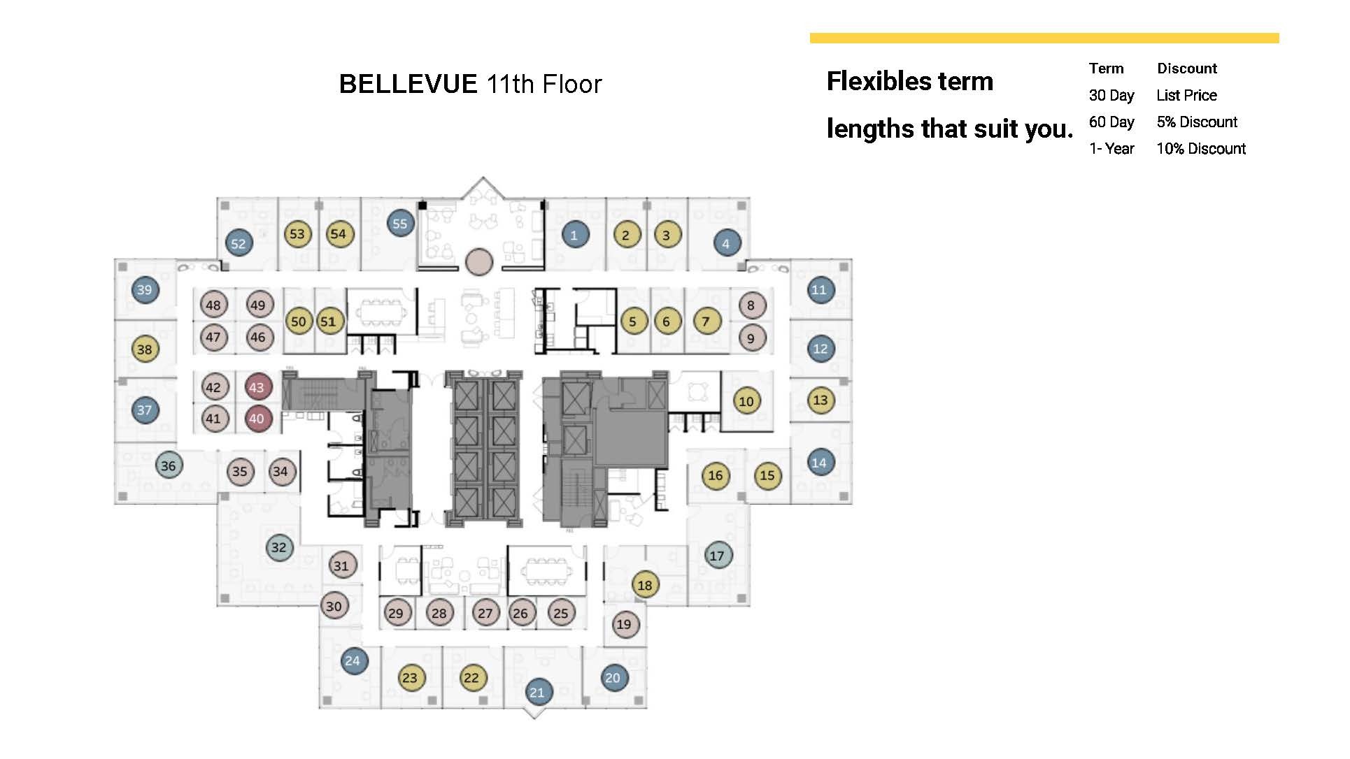 500 108th Ave NE, Bellevue, WA en alquiler Plano de la planta- Imagen 1 de 5