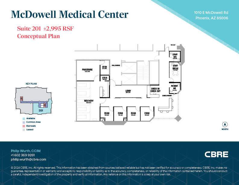 1010 E McDowell Rd, Phoenix, AZ en alquiler Plano de la planta- Imagen 1 de 2