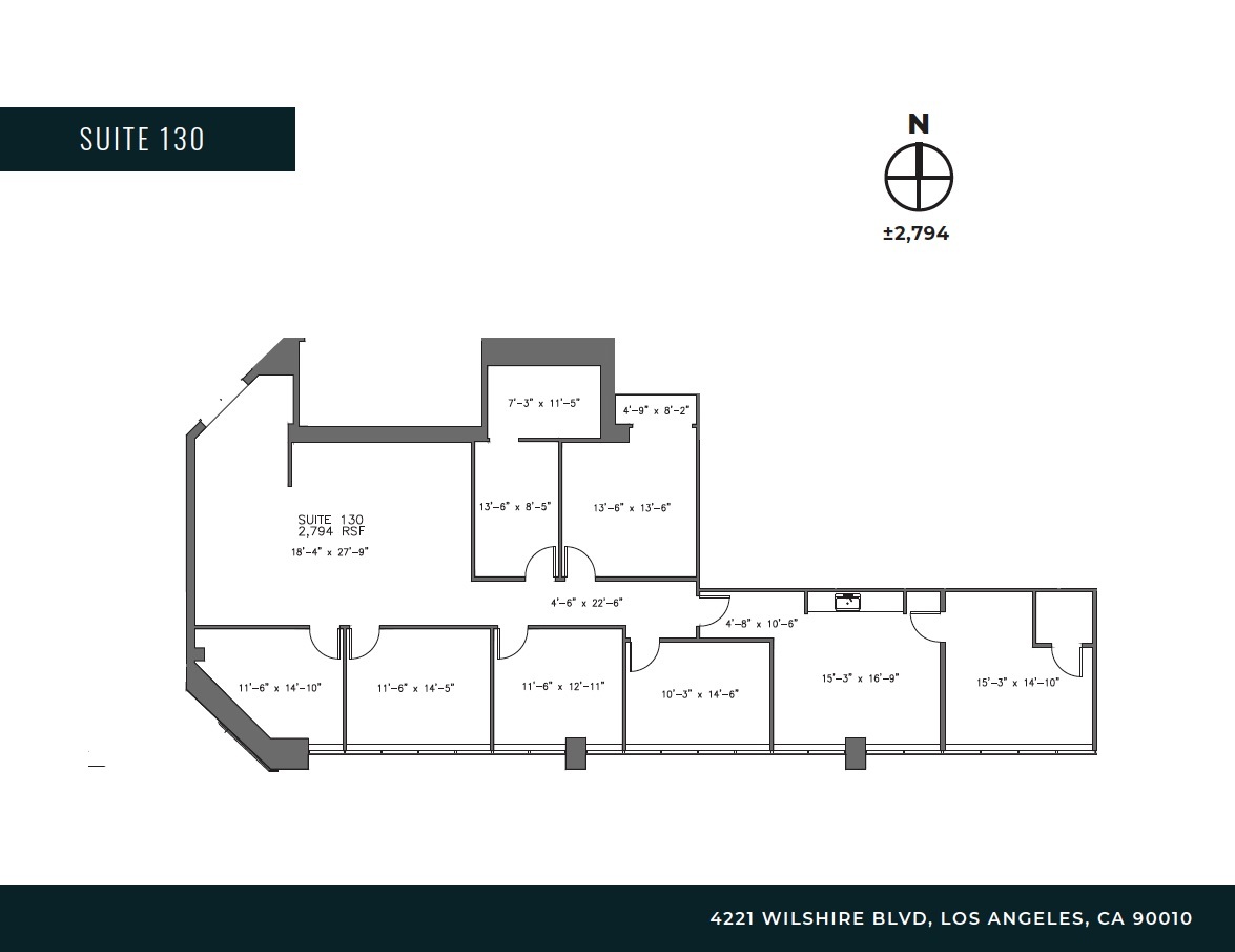 4221 Wilshire Blvd, Los Angeles, CA en alquiler Plano de la planta- Imagen 1 de 7