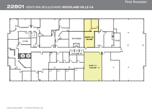 22801 Ventura Blvd, Woodland Hills, CA en alquiler Plano de la planta- Imagen 1 de 1