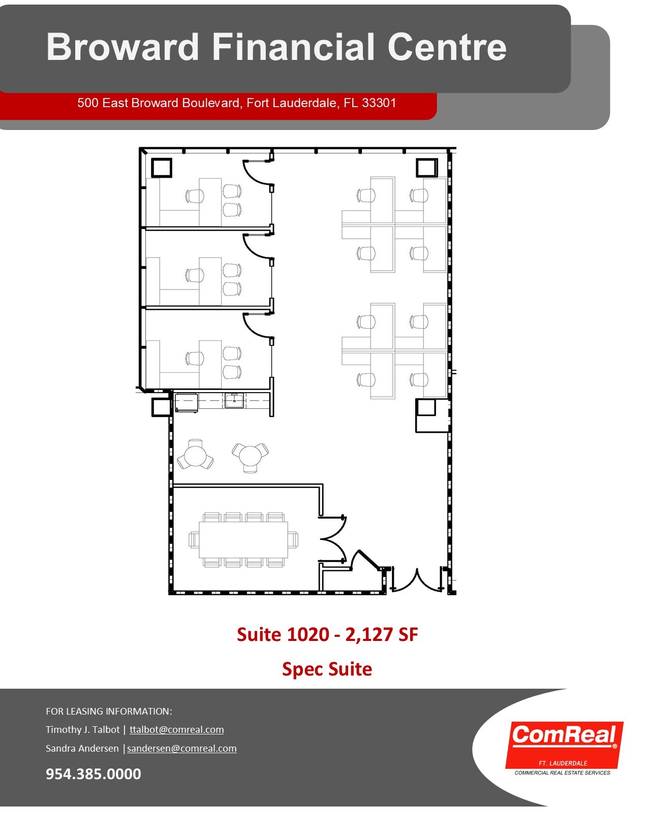 500 E Broward Blvd, Fort Lauderdale, FL en alquiler Plano de la planta- Imagen 1 de 1