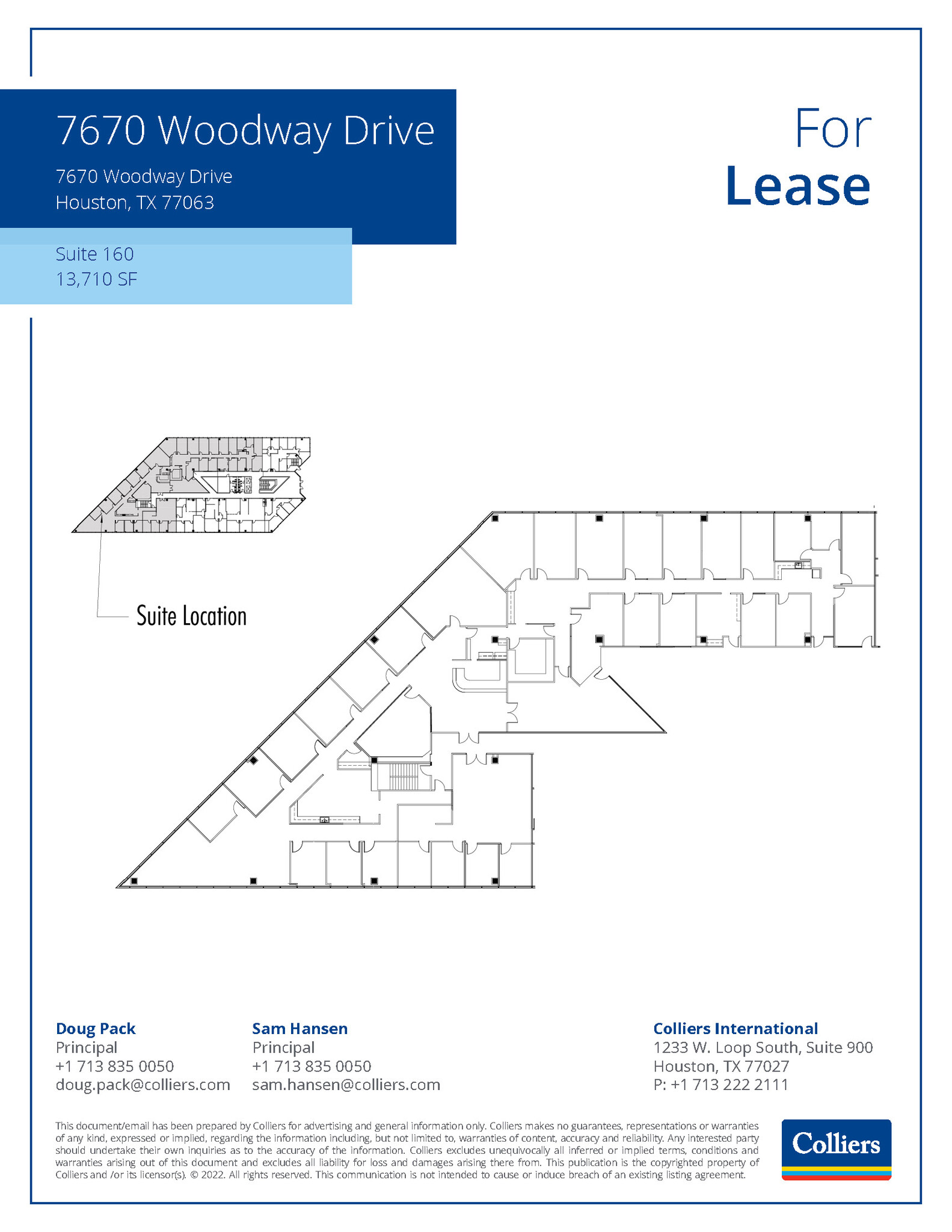 7670 Woodway Dr, Houston, TX en alquiler Plano de la planta- Imagen 1 de 1