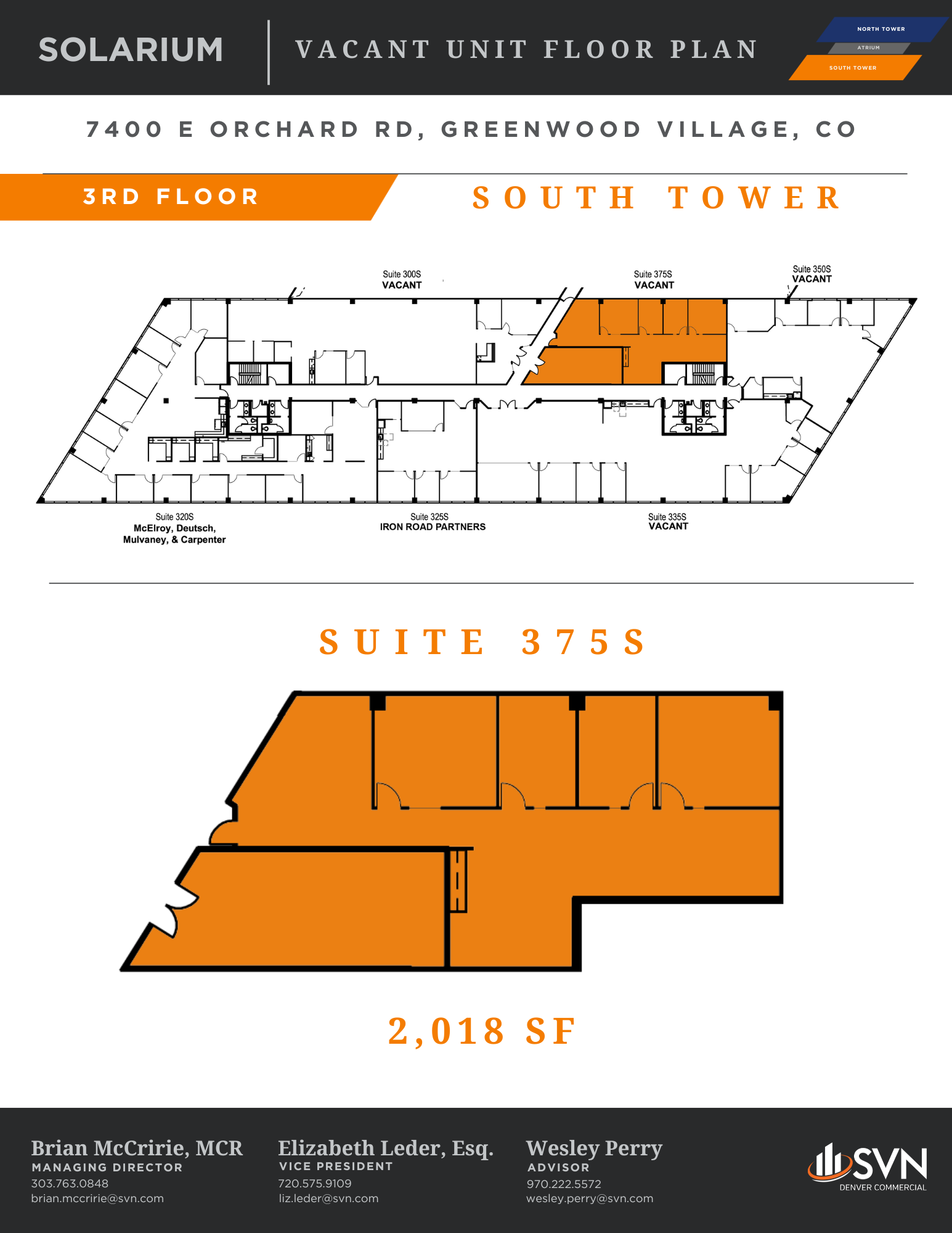 7400 E Orchard Rd, Greenwood Village, CO en alquiler Plano de la planta- Imagen 1 de 1