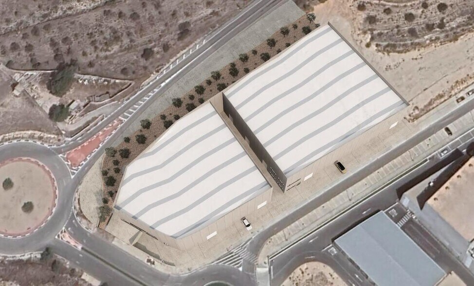 Nave en Ibi, Alicante en venta - Vista aérea - Imagen 2 de 4