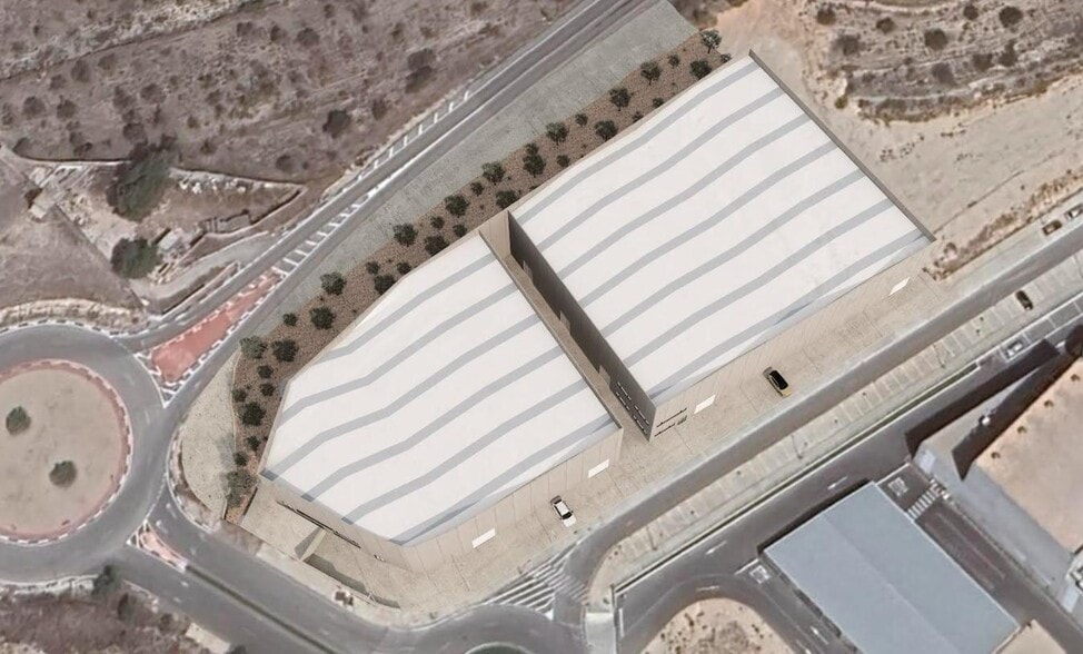 Nave en Ibi, Alicante en venta - Vista aérea - Imagen 2 de 4