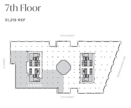 1001 Pennsylvania Ave NW, Washington, DC en alquiler Plano de la planta- Imagen 1 de 1