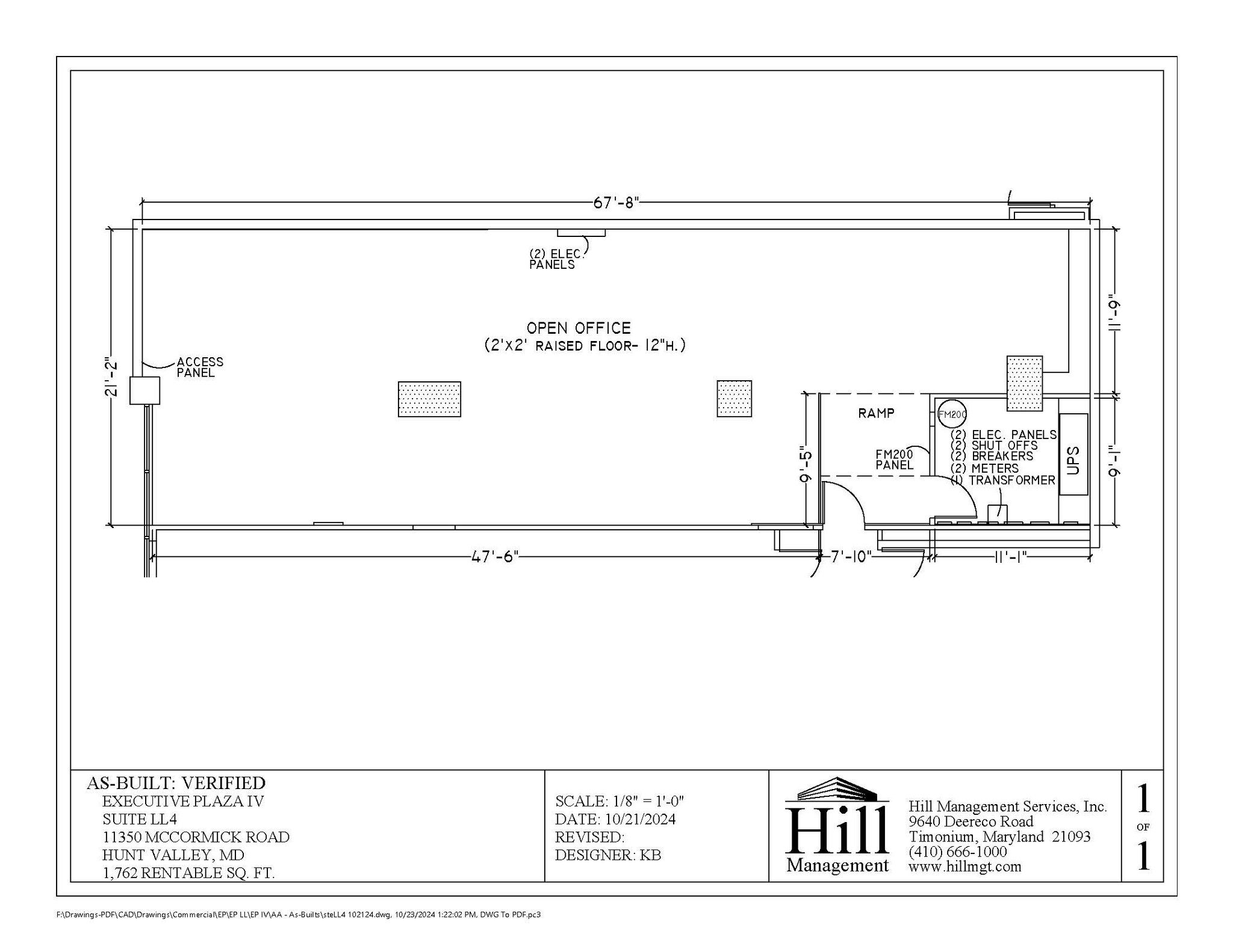 11350 McCormick Rd, Hunt Valley, MD en alquiler Plano de la planta- Imagen 1 de 1