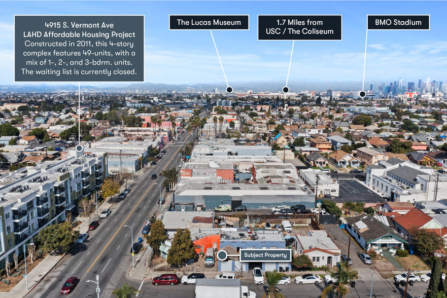 4926 S Vermont Ave, Los Angeles, CA en venta - Vista aérea - Imagen 2 de 9