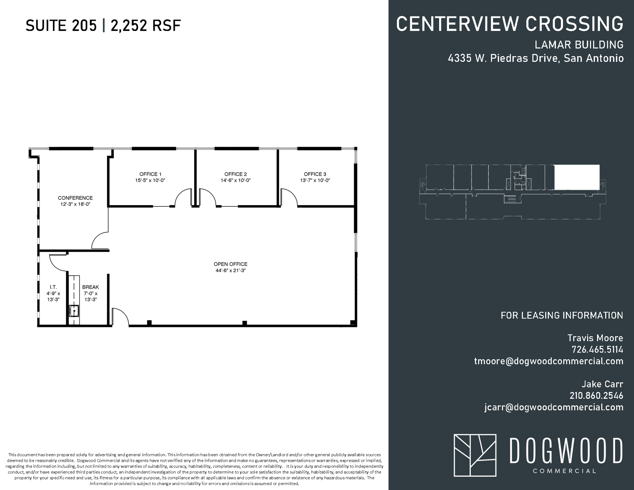 4538 Centerview Dr, San Antonio, TX en alquiler Plano de la planta- Imagen 1 de 1