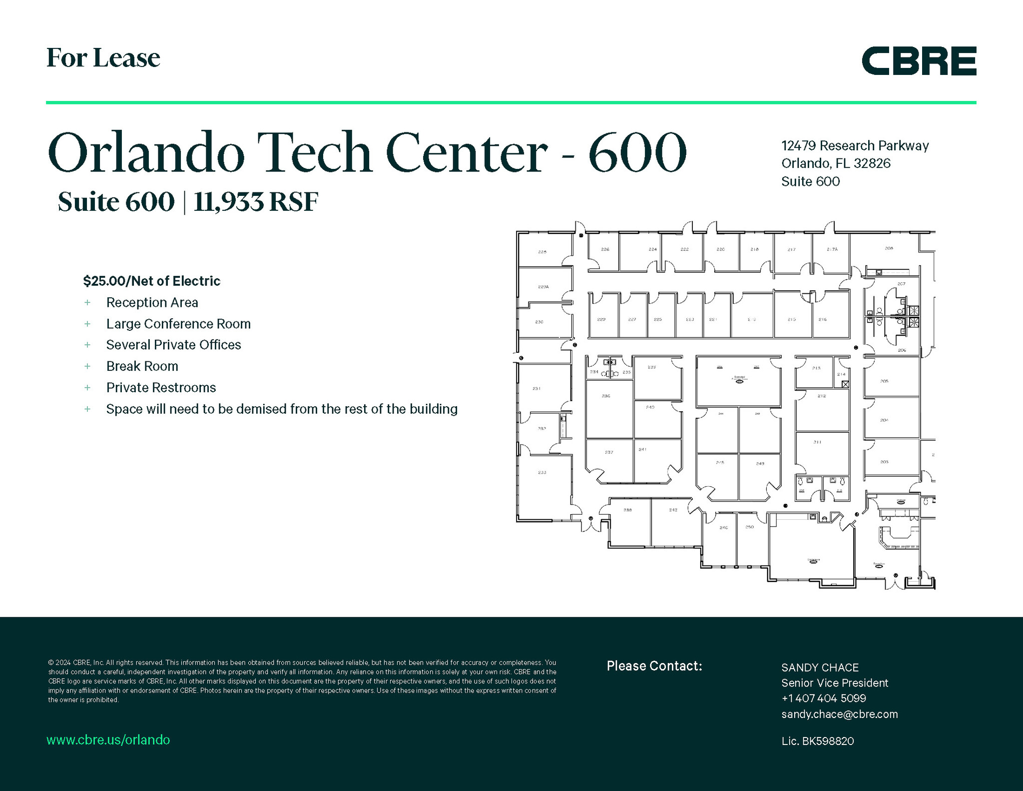 12479 Research Pky, Orlando, FL en alquiler Plano de la planta- Imagen 1 de 1