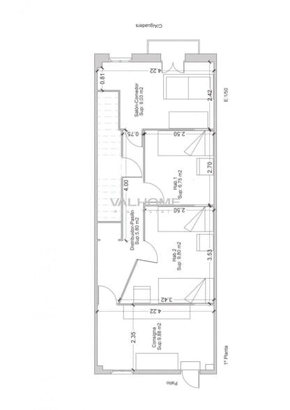 Edificio residencial en Manresa, Barcelona en venta - Plano de planta tipo - Imagen 3 de 4