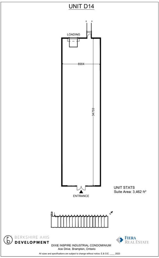 Ace Dr, Brampton, ON L6R 0A9 - Unidad D14 -  - Plano de la planta - Image 1 of 1