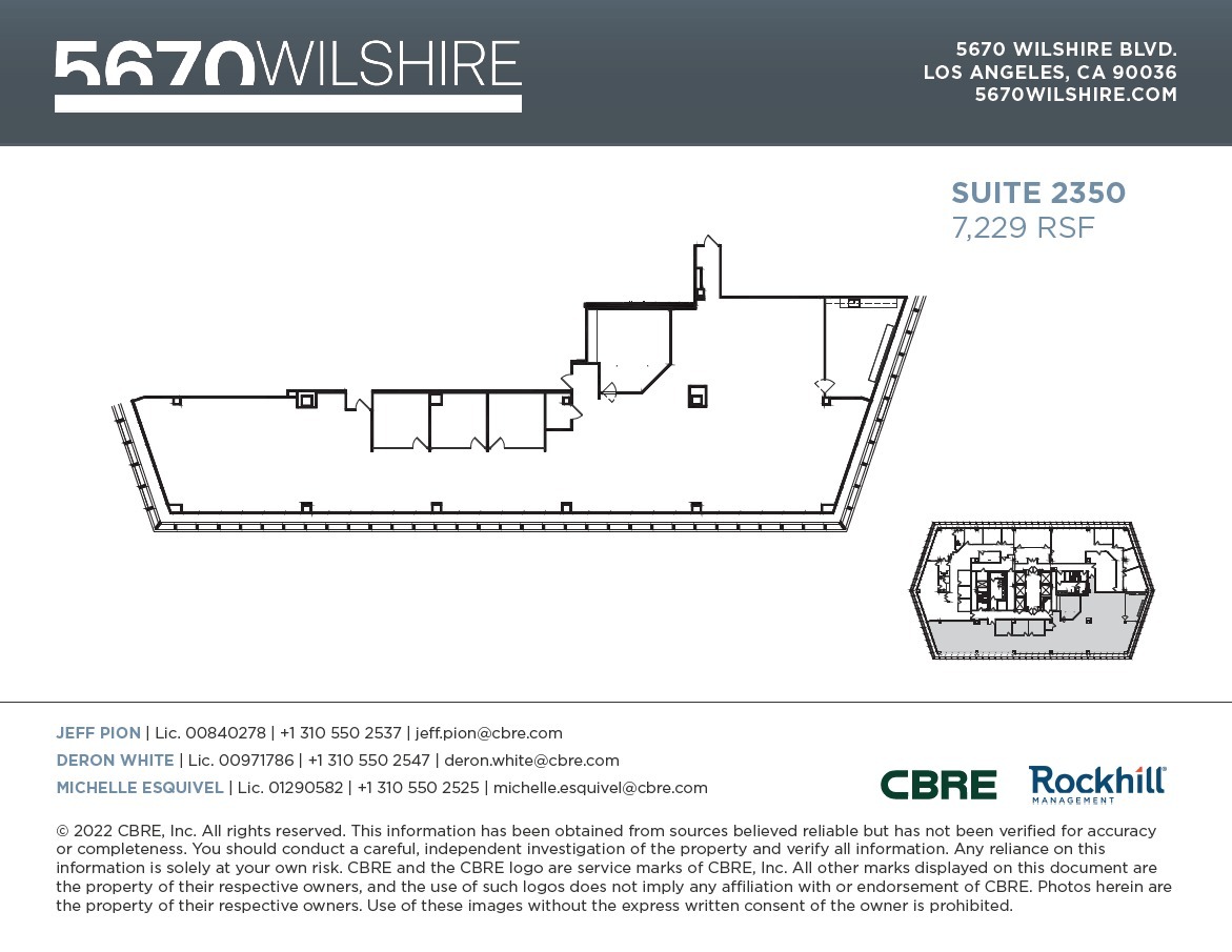 5670 Wilshire Blvd, Los Angeles, CA en alquiler Plano de la planta- Imagen 1 de 1