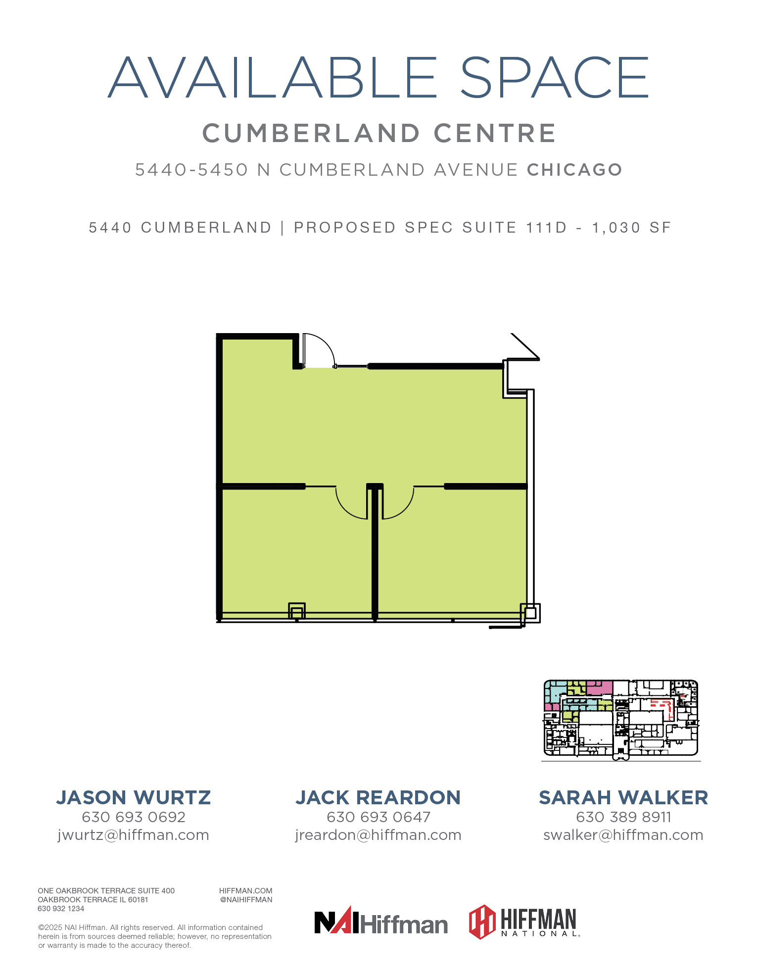 5440 N Cumberland Ave, Chicago, IL en alquiler Plano de la planta- Imagen 1 de 11